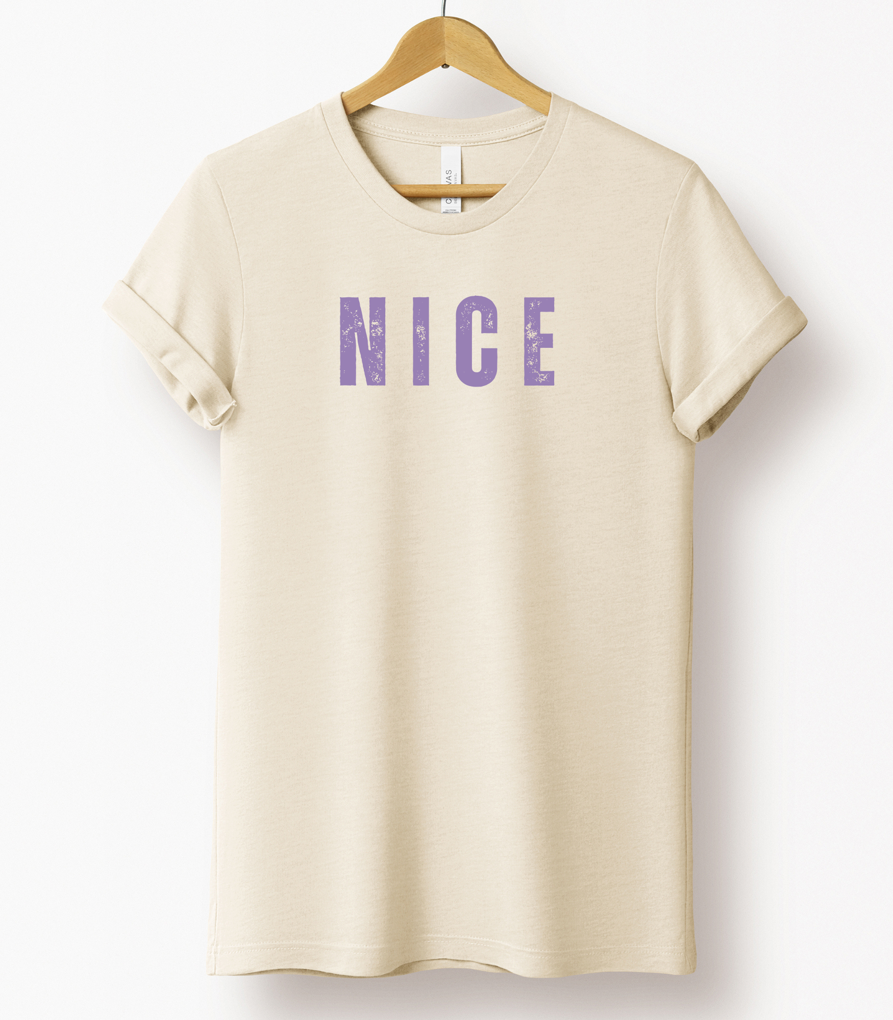 Minnesota nice tee with purple font